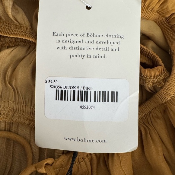 BOHME (NWT) Mustard Seed Women’s Dijon Jill Polyester/Rayon Mini Dress-SMALL - Picture 4 of 8